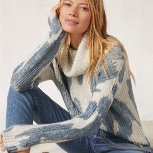 Anthropologie Pilcro spotted cowl neck sweater